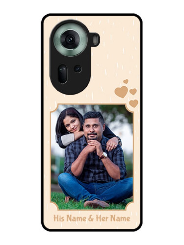 Custom Oppo Reno 11 5G Custom Glass Phone Case - With Confetti Love Design