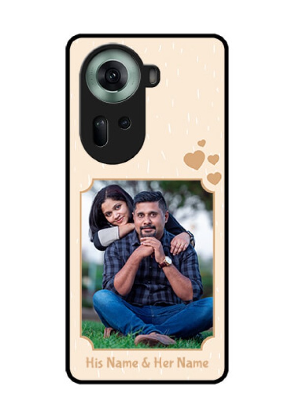 Oppo Reno 11 5G Custom Glass Phone Case - With Confetti Love Design