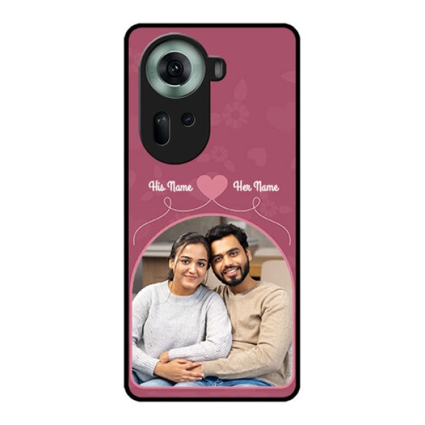 Oppo Reno 11 5G Custom Glass Phone Case - Love Floral Design