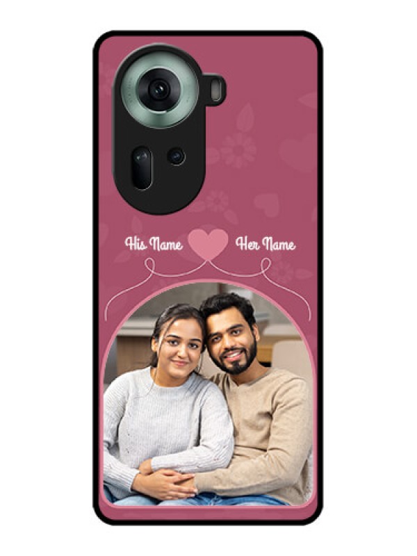 Custom Oppo Reno 11 5G Custom Glass Phone Case - Love Floral Design