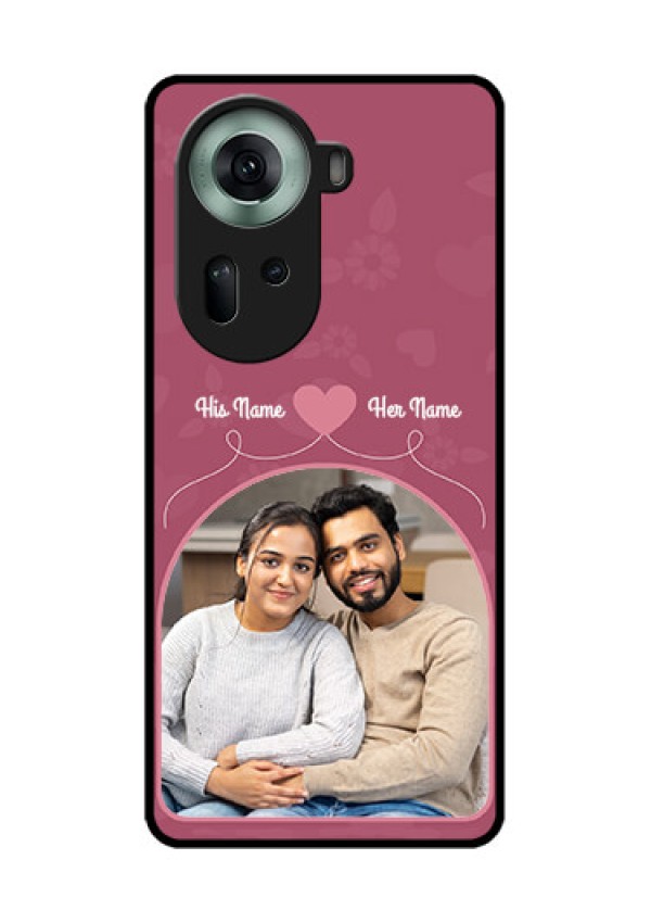 Oppo Reno 11 5G Custom Glass Phone Case - Love Floral Design
