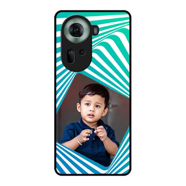 Oppo Reno 11 5G Custom Glass Phone Case - Abstract Spiral Design