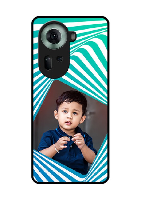 Oppo Reno 11 5G Custom Glass Phone Case - Abstract Spiral Design