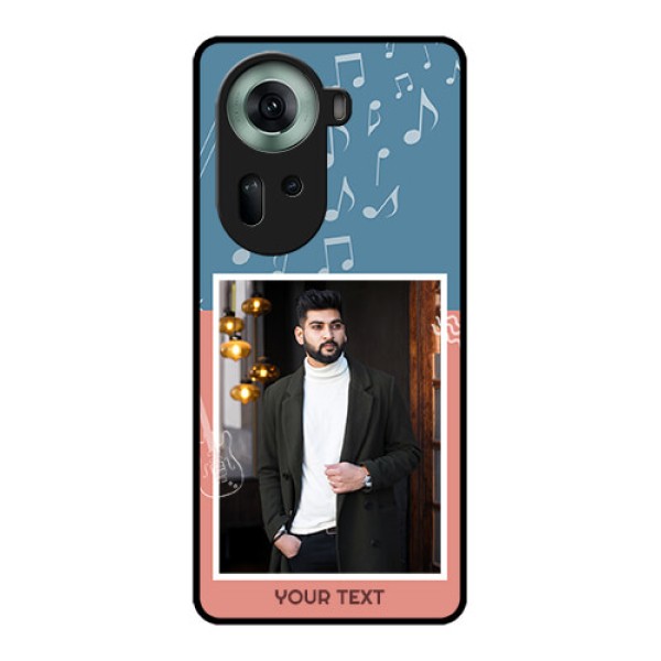 Oppo Reno 11 5G Custom Glass Phone Case - With Color Musical Note Design Oppo Reno 11 5G Custom Glass Phone Case - With Color Musical Note Design