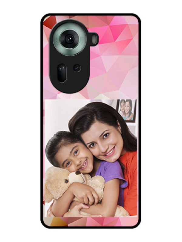 Custom Oppo Reno 11 5G Custom Glass Phone Case - Abstract Triangle Design