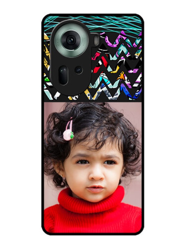 Custom Oppo Reno 11 5G Custom Glass Phone Case - Neon Abstract Design