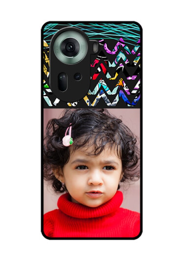 Oppo Reno 11 5G Custom Glass Phone Case - Neon Abstract Design