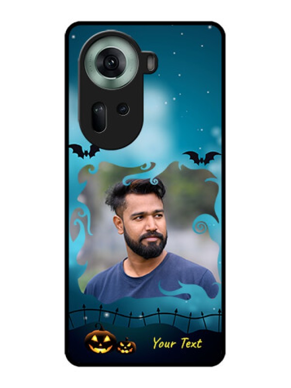 Custom Oppo Reno 11 5G Custom Glass Phone Case - Halloween Frame Design