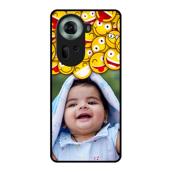 Oppo Reno 11 5G Custom Glass Phone Case - With Smiley Emoji Design