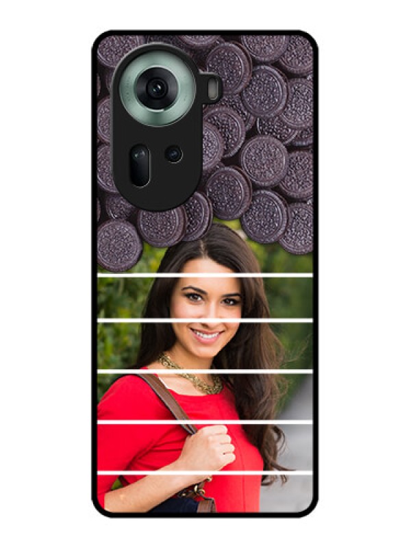 Custom Oppo Reno 11 5G Custom Glass Phone Case - With Oreo Biscuit Design