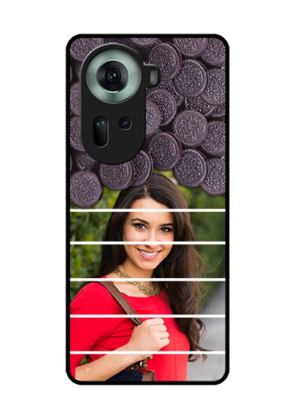 Oppo Reno 11 5G Custom Glass Phone Case - With Oreo Biscuit Design