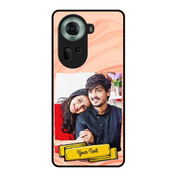 Oppo Reno 11 5G Custom Glass Phone Case - Marble Texture Design