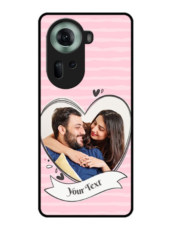 Custom Oppo Reno 11 5G Custom Glass Phone Case - Vintage Heart Design