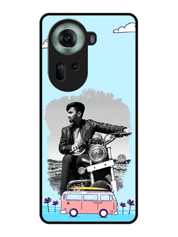 Custom Oppo Reno 11 5G Custom Glass Phone Case - Travel & Adventure Design