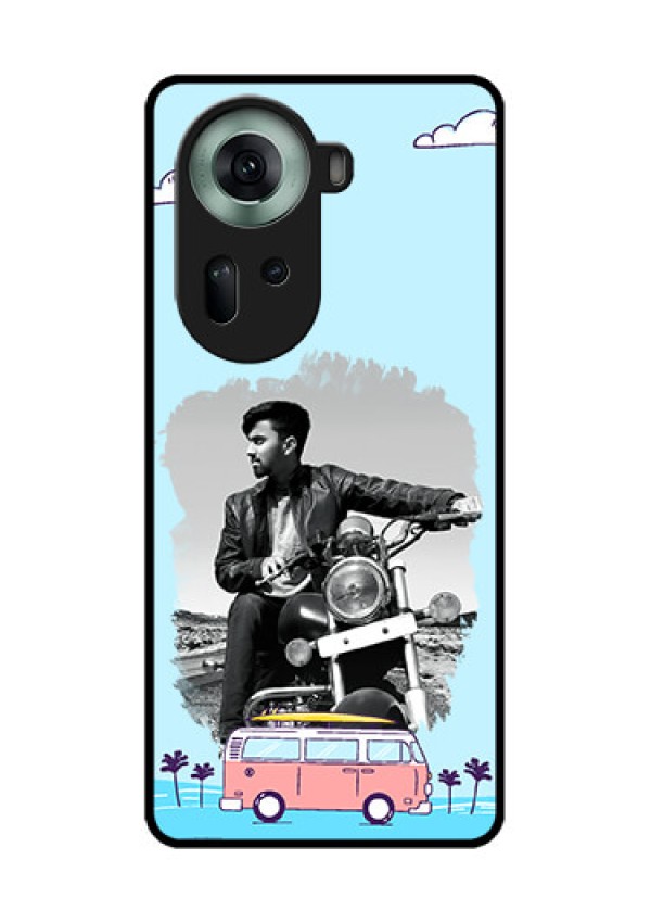 Oppo Reno 11 5G Custom Glass Phone Case - Travel & Adventure Design