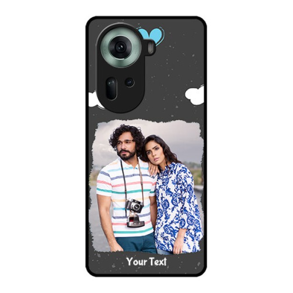 Oppo Reno 11 5G Custom Glass Phone Case - Splashes With Love Doodles Design Oppo Reno 11 5G Custom Glass Phone Case - Splashes With Love Doodles Design