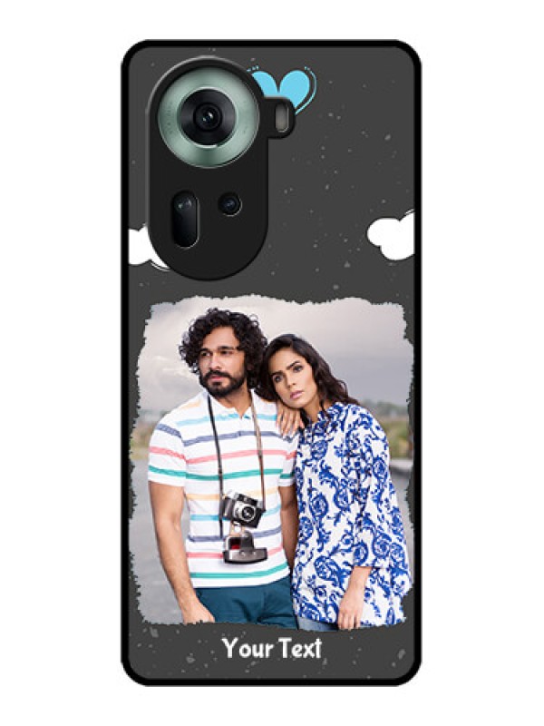 Custom Oppo Reno 11 5G Custom Glass Phone Case - Splashes With Love Doodles Design