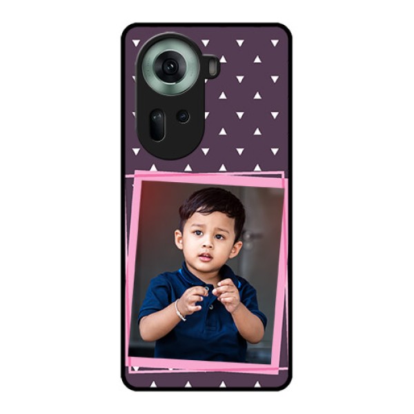 Oppo Reno 11 5G Custom Glass Phone Case - Triangle Pattern Dotted Design Oppo Reno 11 5G Custom Glass Phone Case - Triangle Pattern Dotted Design
