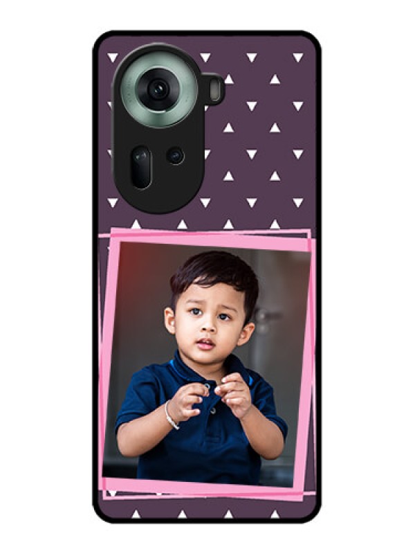 Custom Oppo Reno 11 5G Custom Glass Phone Case - Triangle Pattern Dotted Design