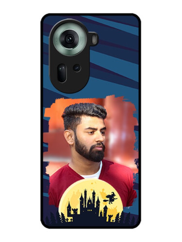 Custom Oppo Reno 11 5G Custom Glass Phone Case - Halloween Witch Design