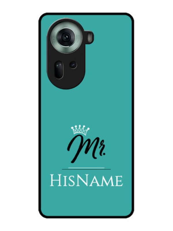 Custom Oppo Reno 11 5G Custom Glass Phone Case - Mr With Name Design