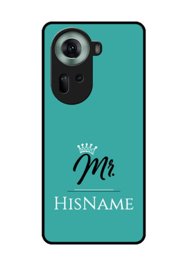 Oppo Reno 11 5G Custom Glass Phone Case - Mr With Name Design
