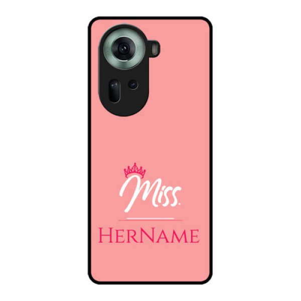 Oppo Reno 11 5G Custom Glass Phone Case - Mrs With Name Design