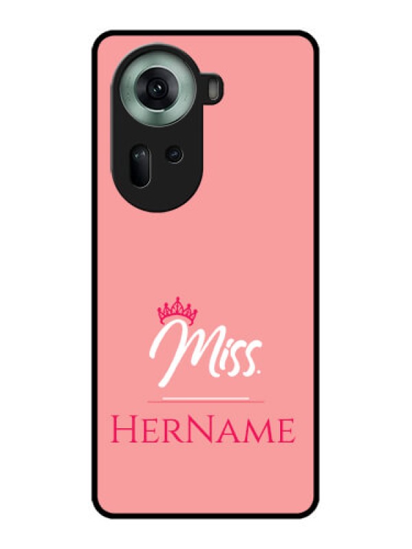 Custom Oppo Reno 11 5G Custom Glass Phone Case - Mrs With Name Design