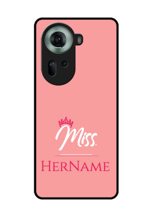 Oppo Reno 11 5G Custom Glass Phone Case - Mrs With Name Design