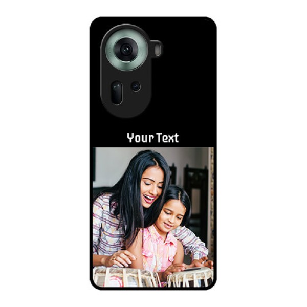 Oppo Reno 11 5G Custom Glass Phone Case - Photo With Name Design