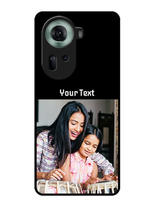 Custom Oppo Reno 11 5G Custom Glass Phone Case - Photo With Name Design