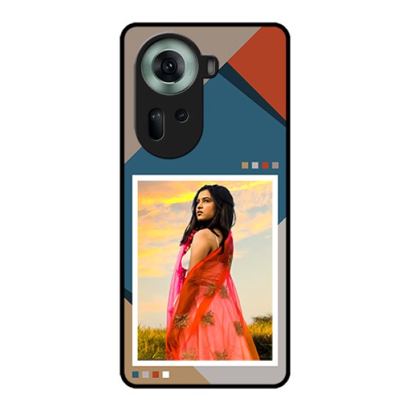 Oppo Reno 11 5G Custom Glass Phone Case - Retro Color Pallet Design Oppo Reno 11 5G Custom Glass Phone Case - Retro Color Pallet Design