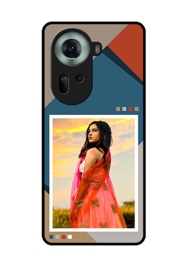 Oppo Reno 11 5G Custom Glass Phone Case - Retro Color Pallet Design