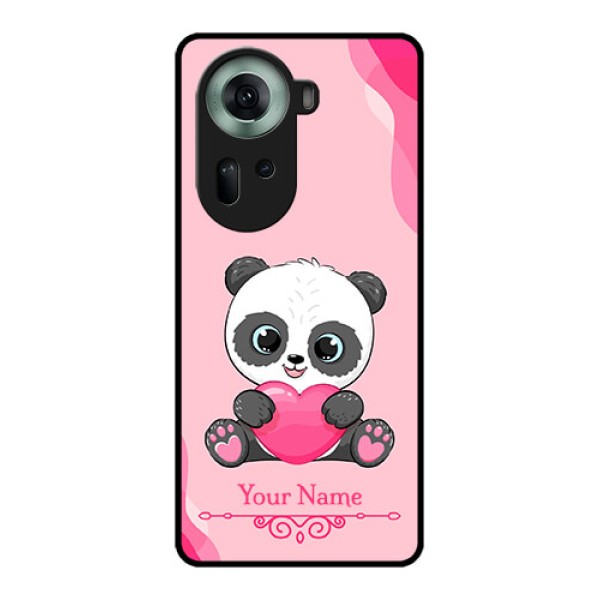 Oppo Reno 11 5G Custom Glass Phone Case - Cute Panda Design
