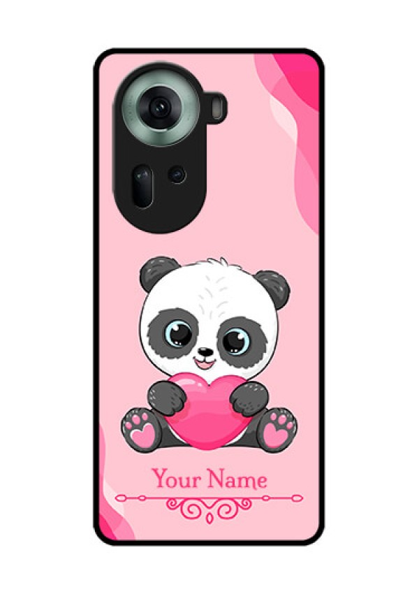 Oppo Reno 11 5G Custom Glass Phone Case - Cute Panda Design