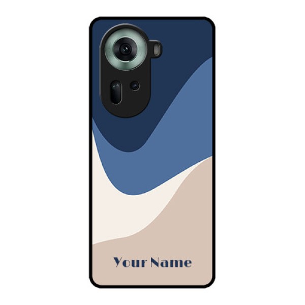 Oppo Reno 11 5G Custom Glass Phone Case - Abstract Drip Art Design