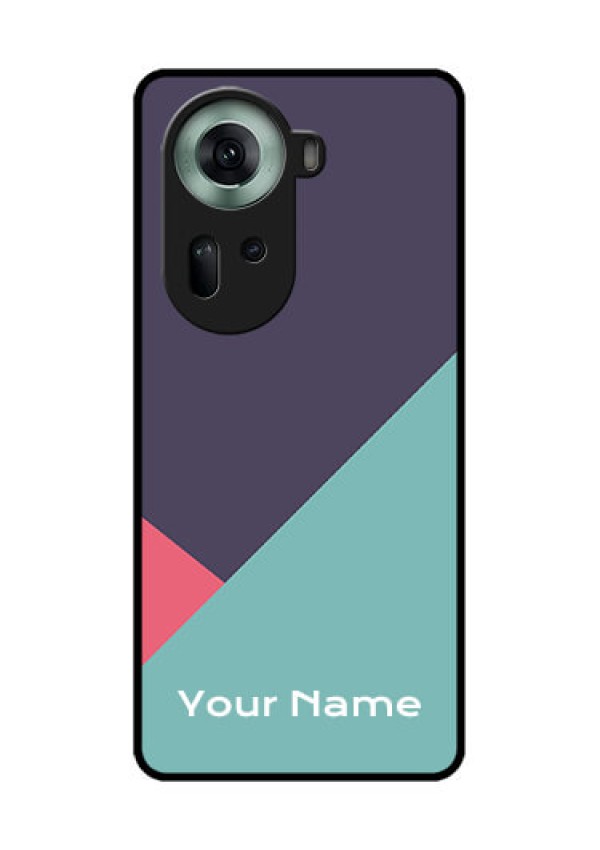 Oppo Reno 11 5G Custom Glass Phone Case - Tri Color Abstract Design
