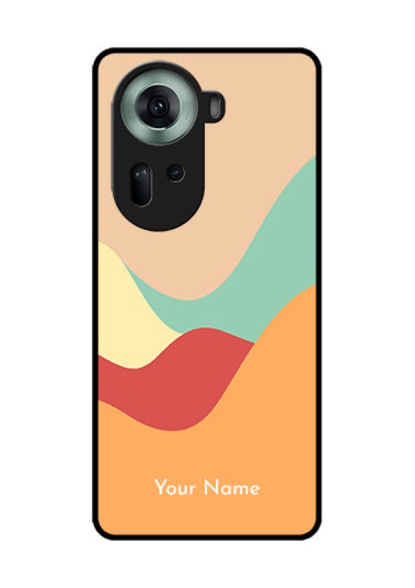 Oppo Reno 11 5G Custom Glass Phone Case - Ocean Waves Multi - Colour Design