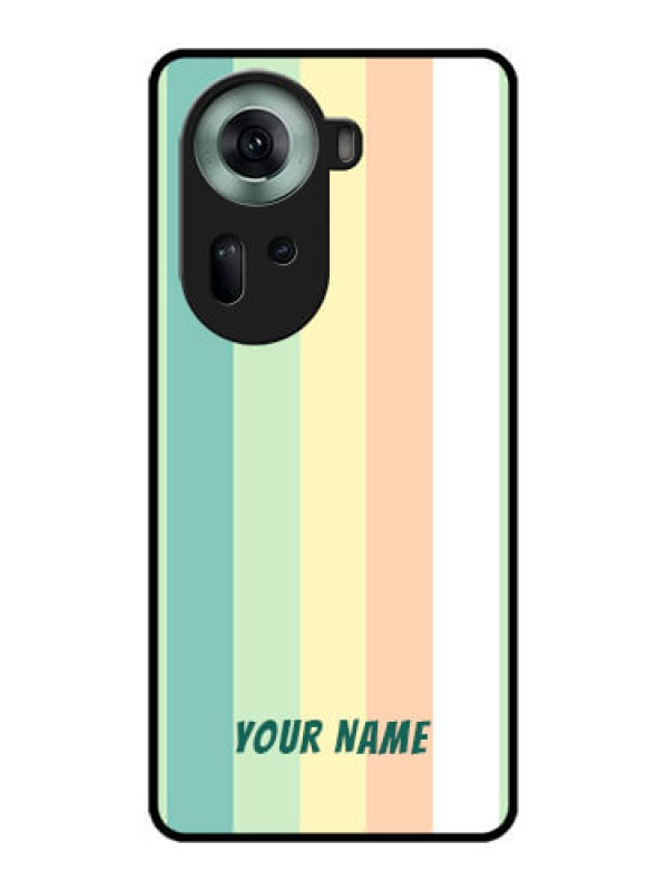 Custom Oppo Reno 11 5G Custom Glass Phone Case - Multi - Colour Stripes Design