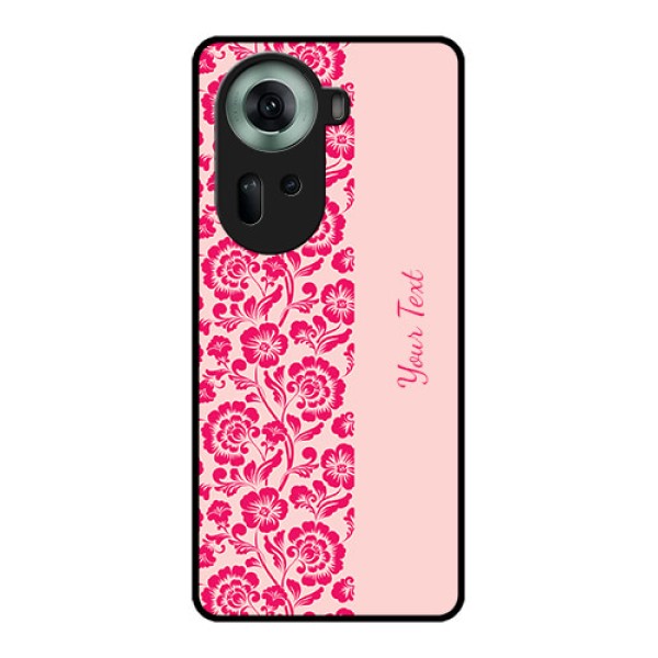 Oppo Reno 11 5G Custom Glass Phone Case - Attractive Floral Pattern Design