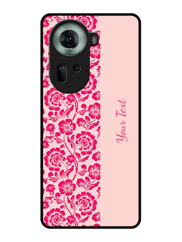 Custom Oppo Reno 11 5G Custom Glass Phone Case - Attractive Floral Pattern Design