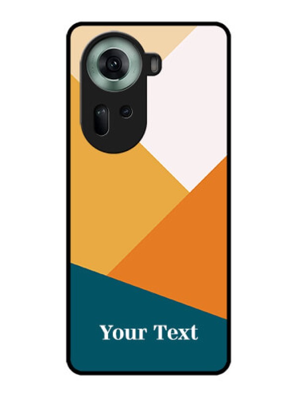 Custom Oppo Reno 11 5G Custom Glass Phone Case - Stacked Multi - Colour Design