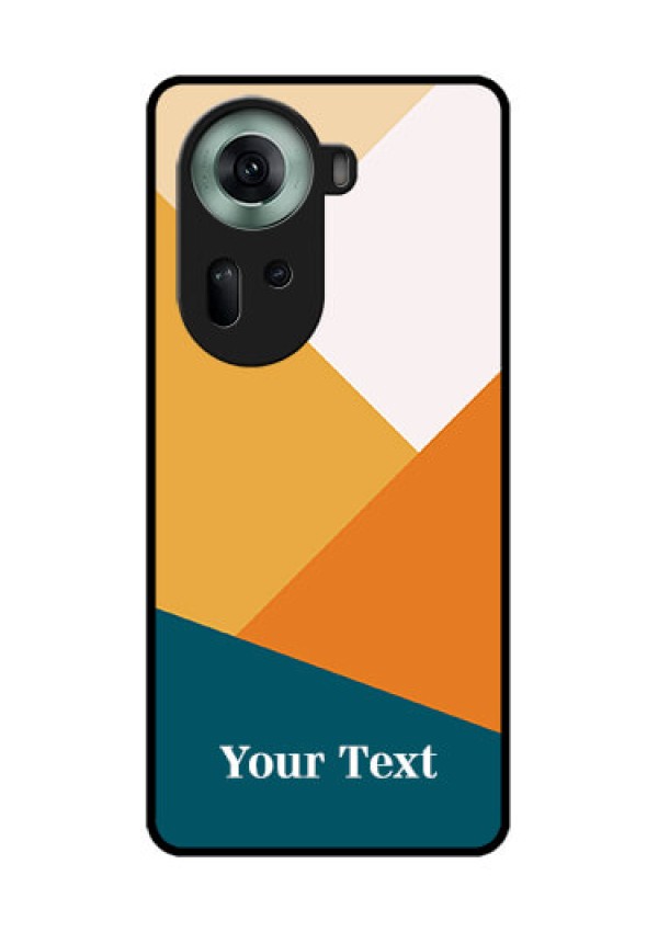 Oppo Reno 11 5G Custom Glass Phone Case - Stacked Multi - Colour Design