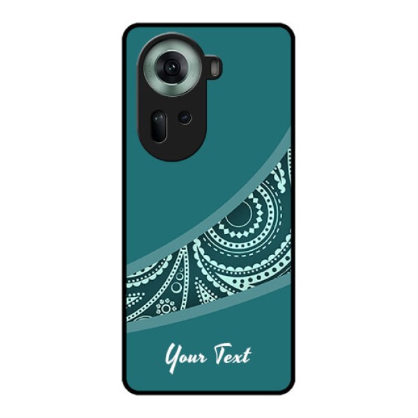 Oppo Reno 11 5G Custom Glass Phone Case - Semi Visible Floral Design