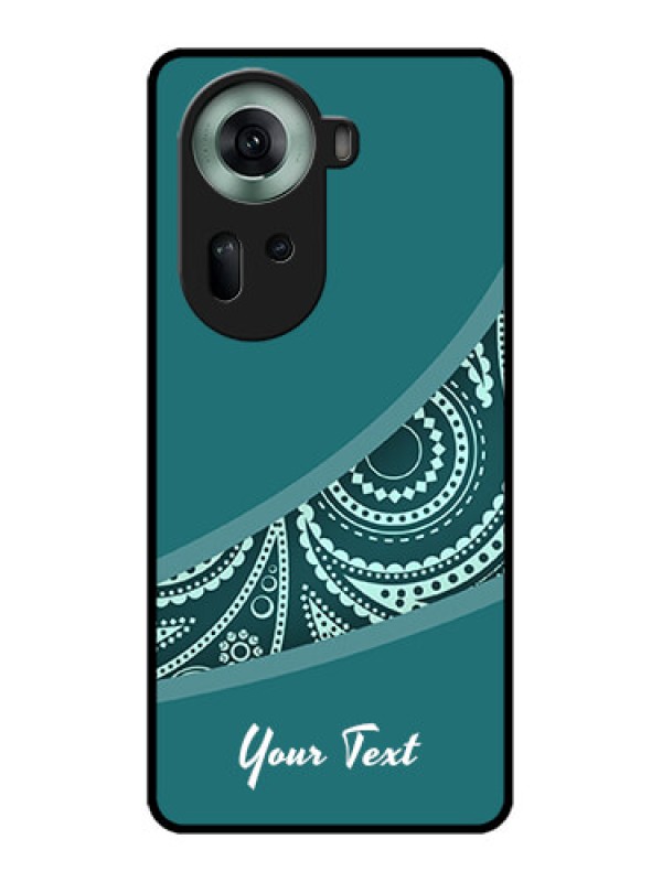Custom Oppo Reno 11 5G Custom Glass Phone Case - Semi Visible Floral Design