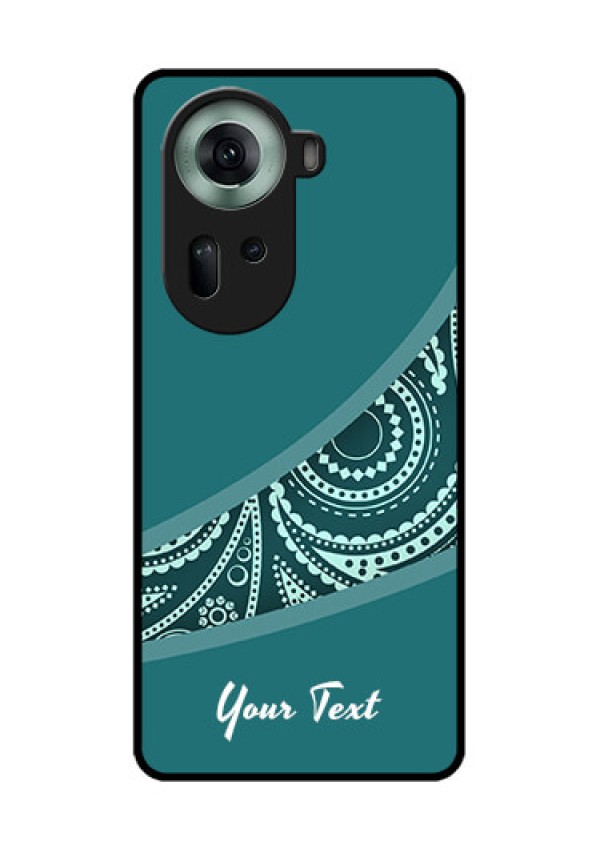 Oppo Reno 11 5G Custom Glass Phone Case - Semi Visible Floral Design
