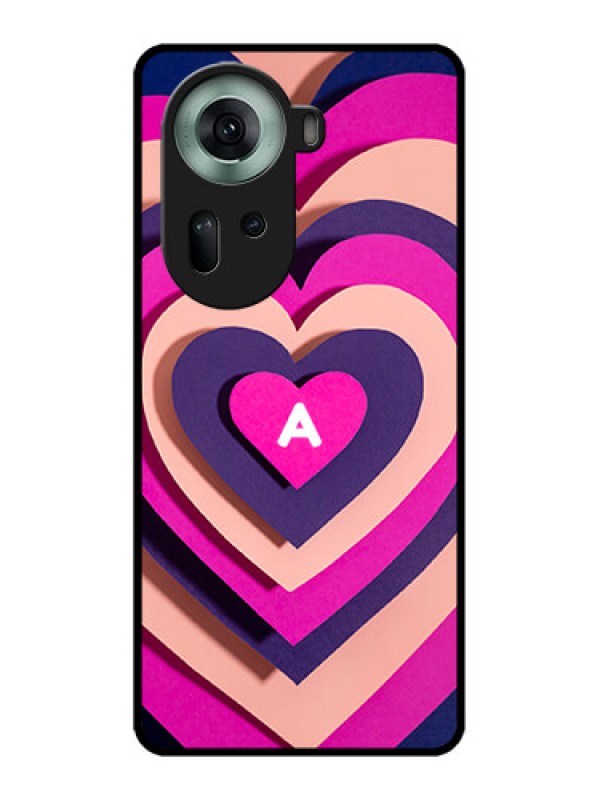 Custom Oppo Reno 11 5G Custom Glass Phone Case - Cute Heart Pattern Design