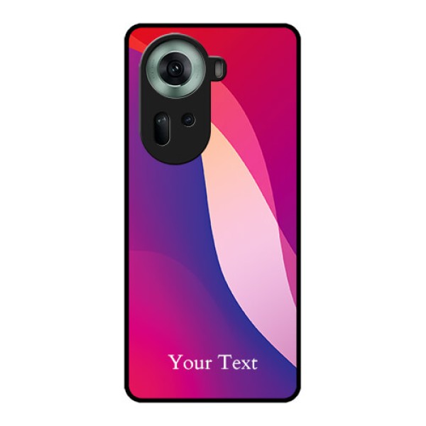 Oppo Reno 11 5G Custom Glass Phone Case - Digital Abstract Overlap Design Oppo Reno 11 5G Custom Glass Phone Case - Digital Abstract Overlap Design