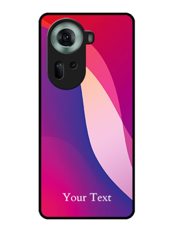 Custom Oppo Reno 11 5G Custom Glass Phone Case - Digital Abstract Overlap Design