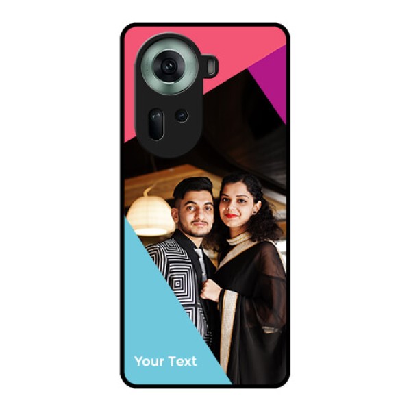 Oppo Reno 11 5G Custom Glass Phone Case - Stacked Triple Colour Design Oppo Reno 11 5G Custom Glass Phone Case - Stacked Triple Colour Design